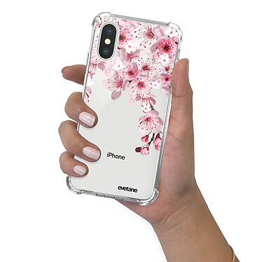 Evetane Coque iPhone X/Xs anti-choc souple angles renforcés transparente Motif Cerisier pas cher