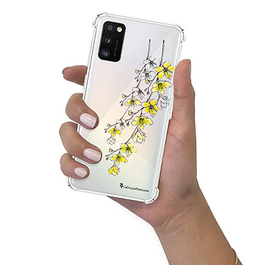 LaCoqueFrançaise Coque Samsung Galaxy A41 Silicone antichocs Solides coins renforcés  transparente Motif Fleurs Cerisiers pas cher