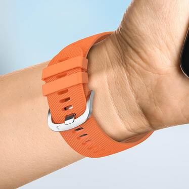 Acheter Avizar Bracelet pour Samsung Galaxy Watch Active 2 40mm Silicone Texturé Orange