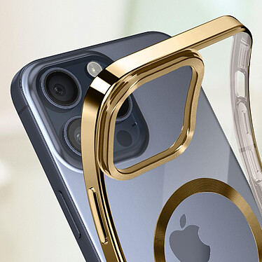 Acheter Avizar Coque MagSafe pour iPhone 15 Pro Silicone Protection Caméra  Contour Chromé Or