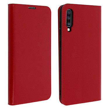 Avizar Étui Samsung Galaxy A70 Housse Folio Cuir Support Vidéo rouge