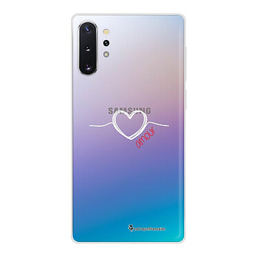 LaCoqueFrançaise Coque Samsung Galaxy Note 10 Plus 360 intégrale transparente Motif Coeur Blanc Amour Tendance