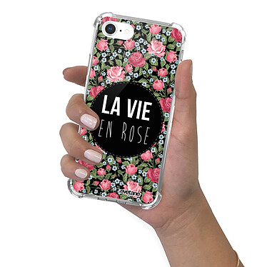 Evetane Coque iPhone 7/8/ iPhone SE 2020 anti-choc souple angles renforcés transparente Motif La Vie en Rose pas cher