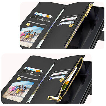 Avis Avizar Housse pour Samsung Galaxy S24 Ultra Portefeuille Noir