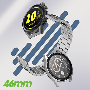 Avis Avizar Bracelet pour Huawei Watch GT Runner / Watch GT 3 46mm Maille Acier Gris