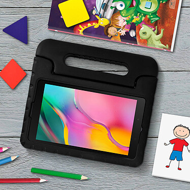Acheter Avizar Coque Galaxy Tab A 8.0 2019 Protection Antichoc Poignée-Support Enfant Noir