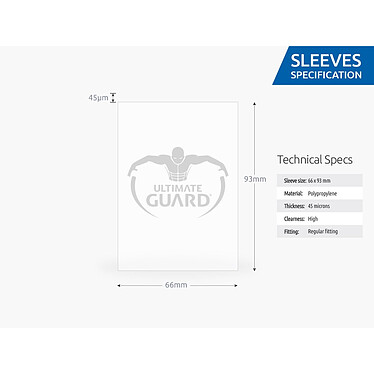 Avis Ultimate Guard - 100 pochettes Standard Card Sleeves