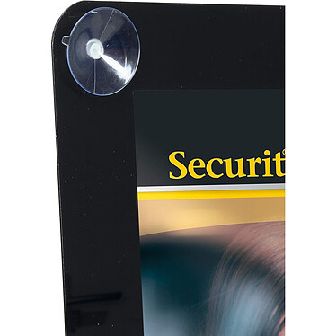 Avis SECURIT Porte affiche pour vitre avec 4 Ventouses - A3 - noir