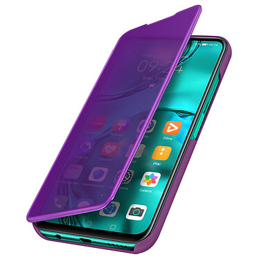 Avizar Housse Huawei P40 Lite Clapet translucide Design Miroir Support Vidéo Violet pas cher