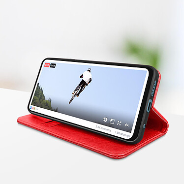 Avizar Housse pour Xiaomi Redmi Note 11 et Note 11s Clapet Portefeuille Support Vidéo  rouge pas cher
