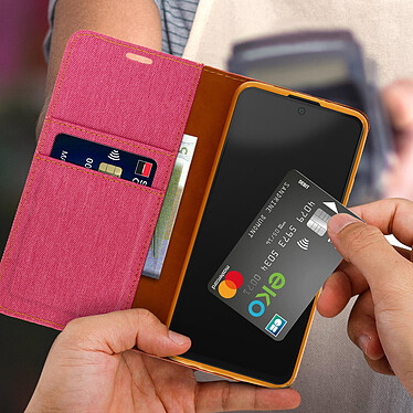 Avis Avizar Étui pour Xiaomi Poco M4 Pro 5G et Redmi Note 11S 5G Tissu Porte-cartes Support  Rose