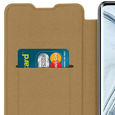 Avizar Étui Xiaomi Mi Note 10 Lite / Mi Note 10 Portefeuille Clapet Porte-carte Or pas cher