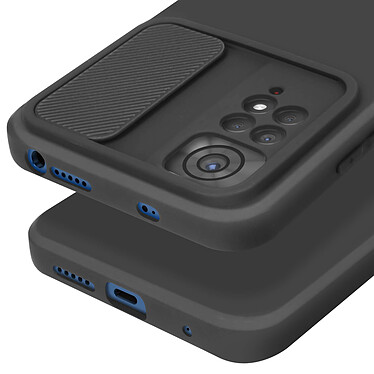 Avis Avizar Coque pour Xiaomi Redmi Note 11 et 11S Silicone Souple Cache Caméra Coulissant  noir
