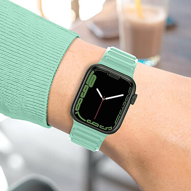 Acheter Avizar Bracelet pour Apple Watch 41mm et 40mm et 28mm Silicone Ajustable Fermoir Ardillon  Turquoise