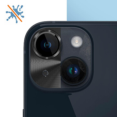 Enkay Verre Trempé Caméra pour iPhone 15 et 15 Plus Cadre Alliage Aluminium  Noir pas cher