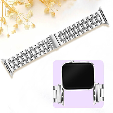Avizar Bracelet pour Apple Watch 41mm / 40mm / 38 mm Maille Acier Inoxydable  argent pas cher