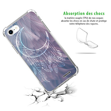 Avis Evetane Coque iPhone 7/8/ iPhone SE 2020 anti-choc souple angles renforcés transparente Motif Lune Attrape Rêve