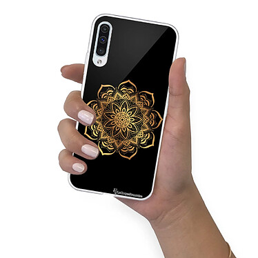 LaCoqueFrançaise Coque Samsung Galaxy A50 360 intégrale transparente Motif Mandala Or Tendance pas cher