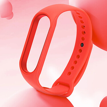 Avizar Bracelet pour Xiaomi Mi Band 5 / 6 / 7 Silicone Soft Touch Waterproof Rouge pas cher
