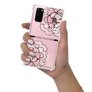 LaCoqueFrançaise Coque Samsung Galaxy S20 anti-choc souple angles renforcés transparente Motif Rose Pivoine pas cher