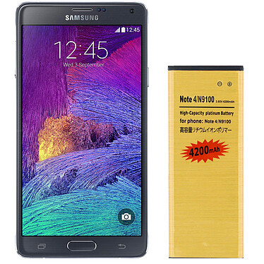 Avizar Batterie de Haute Capacité 4200 mAh pour Samsung Galaxy Note 4 - Doré