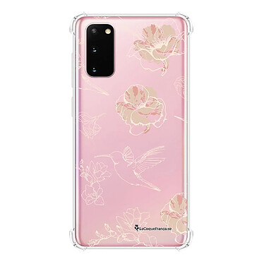 LaCoqueFrançaise Coque Samsung Galaxy S20 Silicone antichocs Solides coins renforcés  transparente Motif Fleurs Blanches