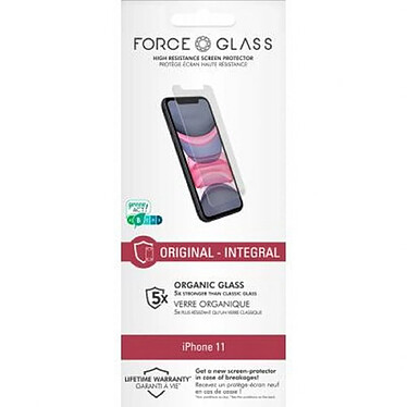 Acheter Force Glass Pack de 5 Protège écrans pour iPhone 11 en Verre Organique Plat Original Transparent