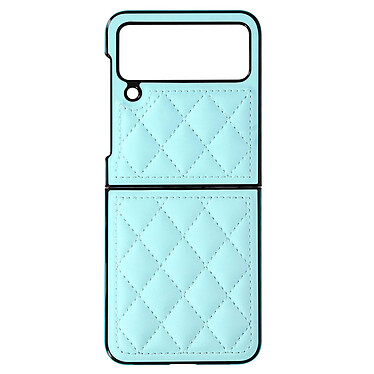 Avizar Coque pour Samsung Z Flip 4 Rhombique Rigide Série Rhombus Chic  bleu clair