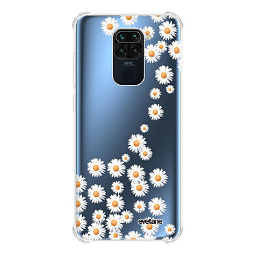 Evetane Coque Xiaomi Redmi Note 9 anti-choc souple angles renforcés transparente Motif Marguerite