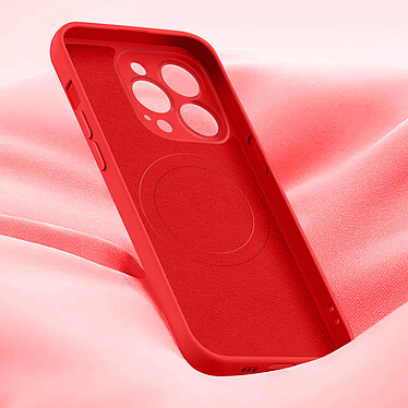 Avis Avizar Coque Magsafe pour iPhone 15 Pro Max Silicone Souple Soft touch  Rouge