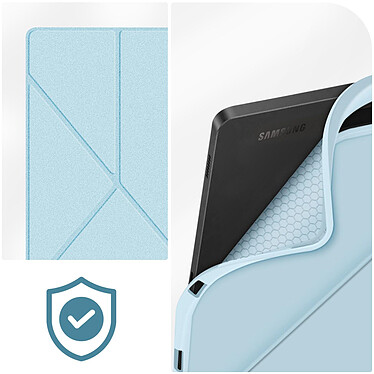 Avizar Étui pour Samsung Galaxy Tab S9 Plus Clapet Origami Support Différents Angles  Bleu Ciel pas cher