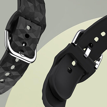 Avizar Bracelet pour Galaxy Watch 5 / 5 Pro / 4 Silicone Texturé Losange  Noir pas cher