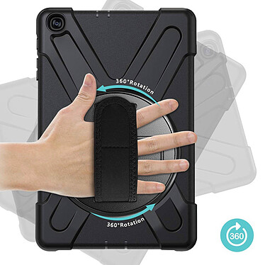 Acheter Avizar Coque Galaxy Tab A 10.1 2019 Hybride Poignée Rotative Béquille Support Noir
