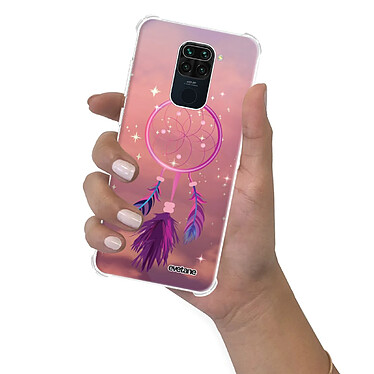 Evetane Coque Xiaomi Redmi Note 9 anti-choc souple angles renforcés transparente Motif Attrape rêve rose pas cher