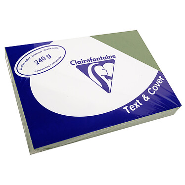 CLAIREFONTAINE Paquet de 100 Couvertures reliure Text&Cover 240g A4 210x297 mm Vert empire
