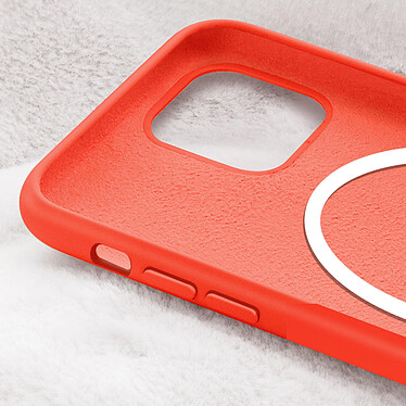 Avis Avizar Coque Magsafe pour iPhone 15 Plus Silicone Souple Soft touch  Rouge