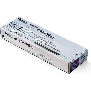 PENTEL Recharge LR10-VX pour Roller ENERGEL Pointe Large 1 mm Violet x 12