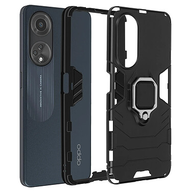 Avizar Coque pour Oppo A98 5G Antichoc Hybride Bague Support Magnétique  Noir pas cher