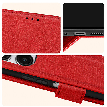 Acheter Avizar Étui pour Xiaomi Redmi 12 Clapet Portefeuille Support Vidéo  Rouge