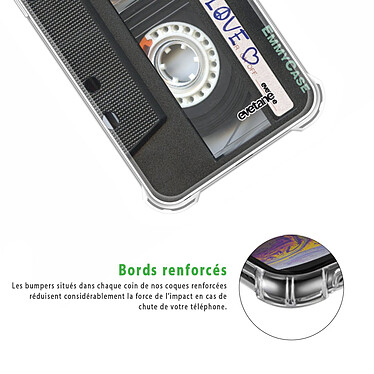 Acheter Evetane Coque OPPO Find X3 Lite Silicone antichocs Solides coins renforcés  transparente Motif Cassette