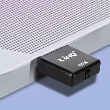 LinQ Clé USB WiFi 300Mbps Adaptateur Réseau Bouton WPS Ultra-Compact  Noir pas cher