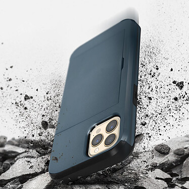 Acheter Avizar Coque iPhone 13 Pro Max Rangement Carte Coulissant Antichoc Defender Bleu nuit