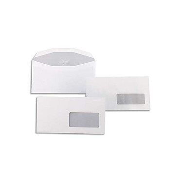 Avis GPV Boite de 1000 enveloppes patte trapèze blanches C6/C5 115x229 80 g/m² gommées