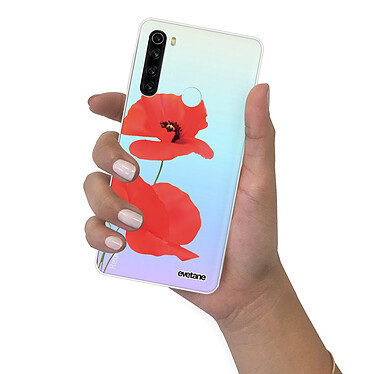 Evetane Coque Xiaomi Redmi Note 8 T 360 intégrale transparente Motif Coquelicot Tendance pas cher