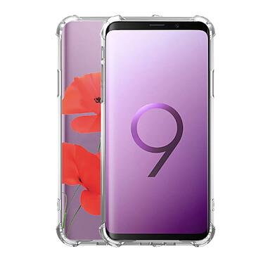 Avis Evetane Coque Samsung Galaxy S9 Plus anti-choc souple angles renforcés transparente Motif Coquelicot