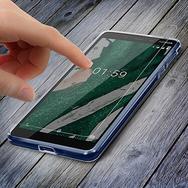 Avis Muvit Pack Protection  pour Nokia 1 Plus Verre Trempé écran avec Coque Souple Transparent
