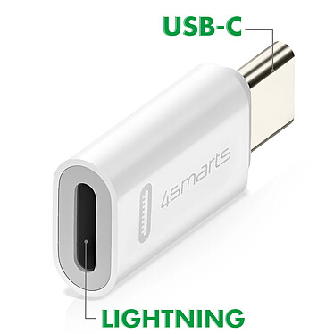 Acheter 4smarts Adaptateur iPhone Lightning vers USB-C Power Delivery 27W Lot de 2 Blanc