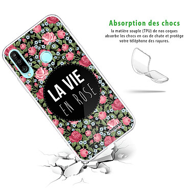 Avis Evetane Coque Huawei P30 Lite/ P30 Lite XL 360 intégrale transparente Motif La Vie en Rose Tendance