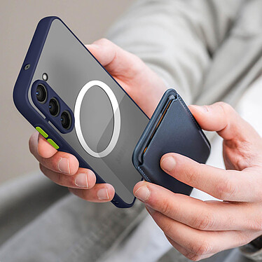 Acheter Avizar Coque MagSafe pour Samsung S23 Plus Hybride Fine Bords surélevés  Contour Bleu Nuit