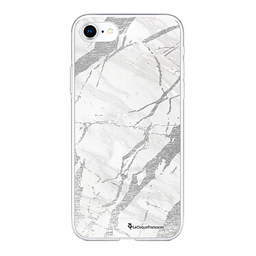 LaCoqueFrançaise Coque iPhone 7/8/ iPhone SE 2020 360 intégrale transparente Motif Marbre gris Tendance